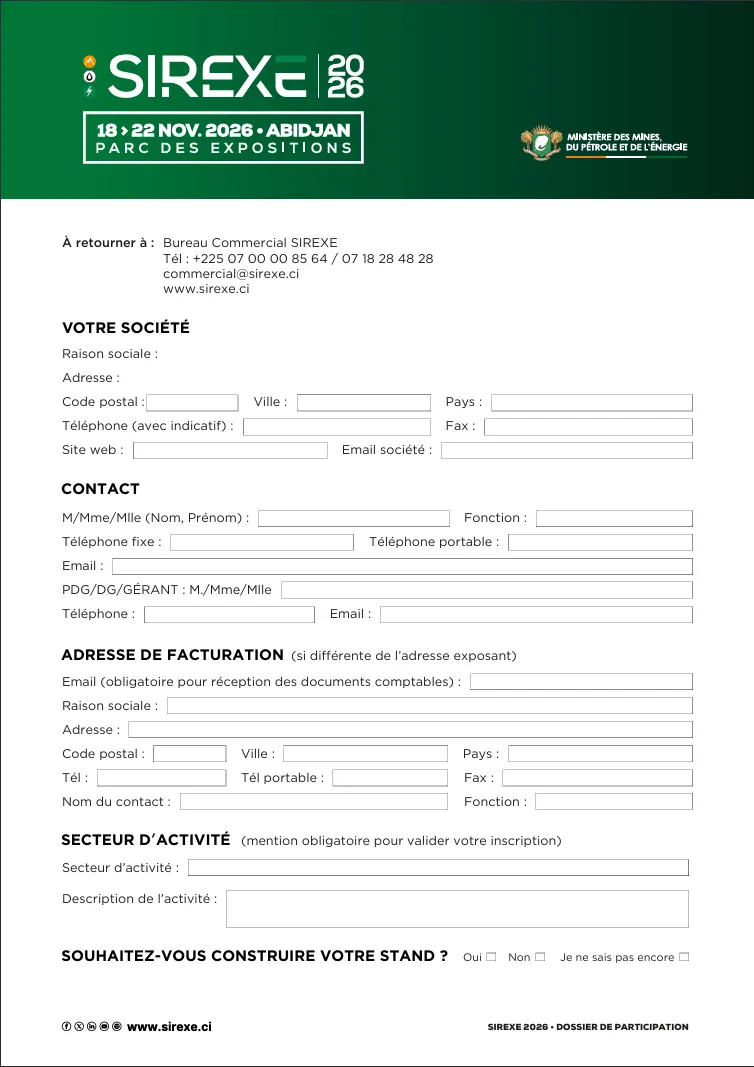 Dossier de participation SIREXE 2026